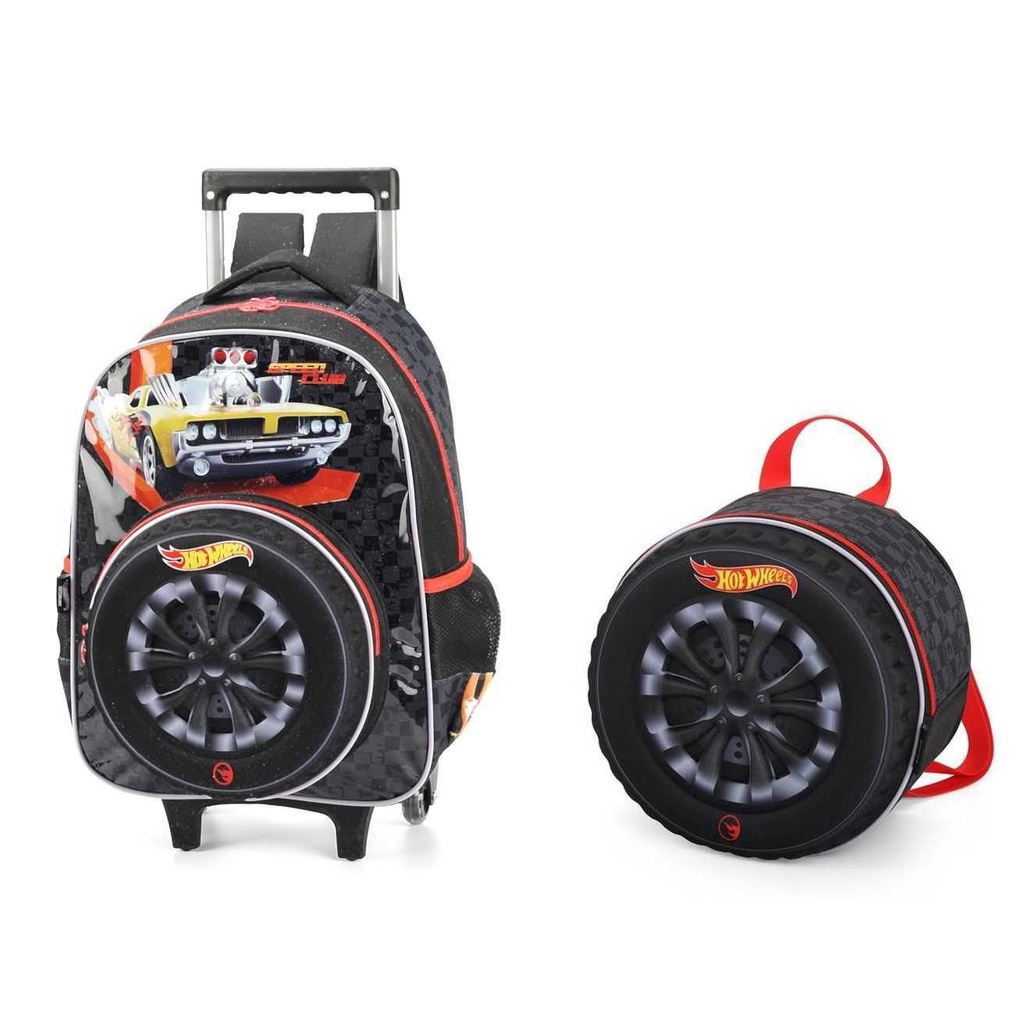 Kit Mochila De Rodinhas E Lancheira Escolar Hot Wheels Shopee Brasil