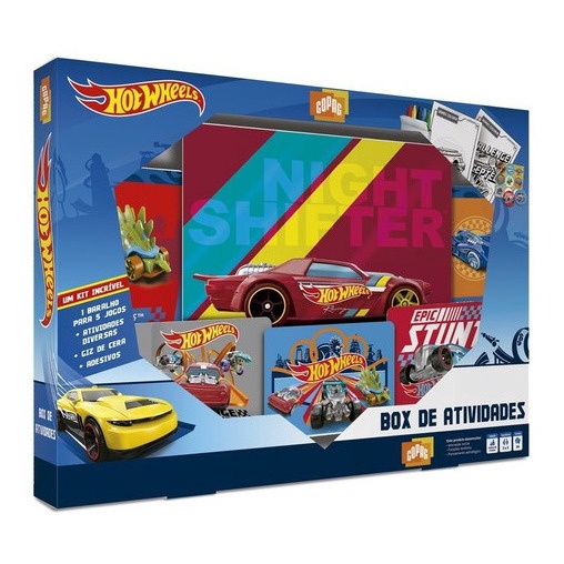 Box Atividade Hot Wheels Jogo Brinquedo Colorir Pintar Carta Shopee Brasil