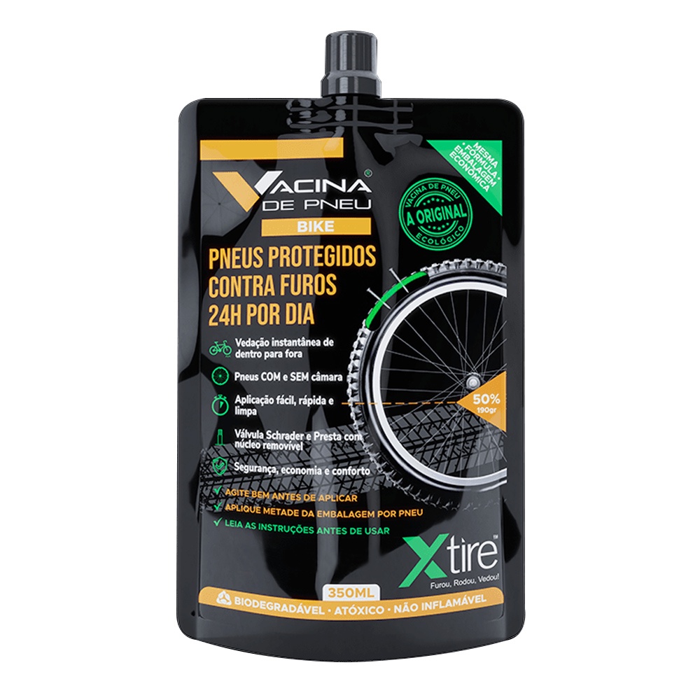 Vacina Pneu Selante Bike Xtire Reparo Pneus Preventiva Anti Furos