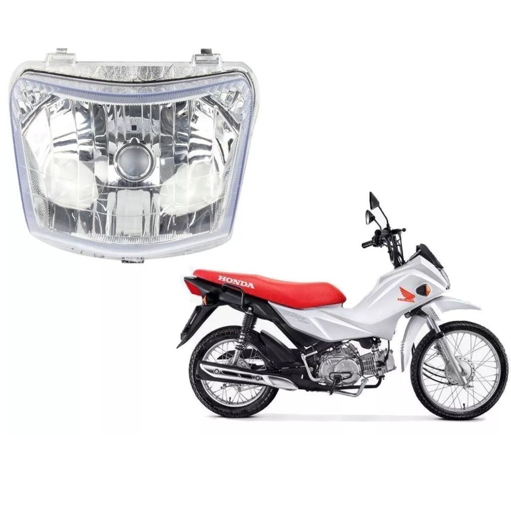 Bloco Óptico Farol Honda Pop 100 2007 A 2015 Shopee Brasil