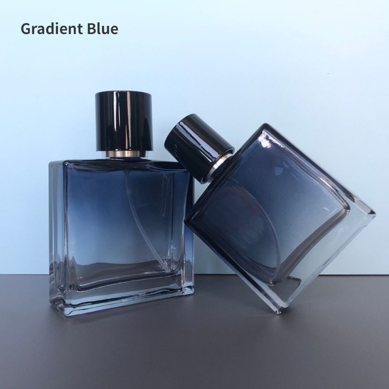 Frasco De 30ml 50ml De Perfume Premium Refilável Vidro Gradiente Azul