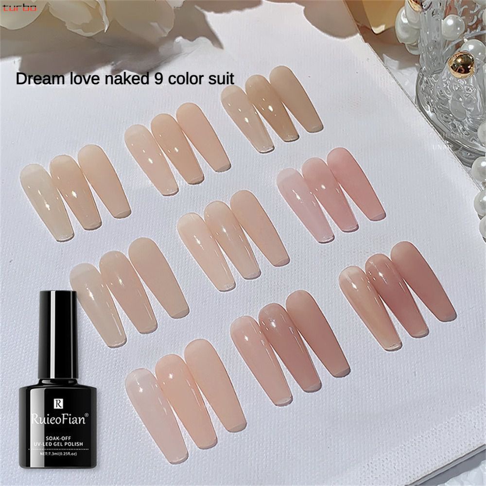 Conjunto de esmaltes fáceis de remover Jade Nail Oil Glue Smooth Dream Naked Conjunto de