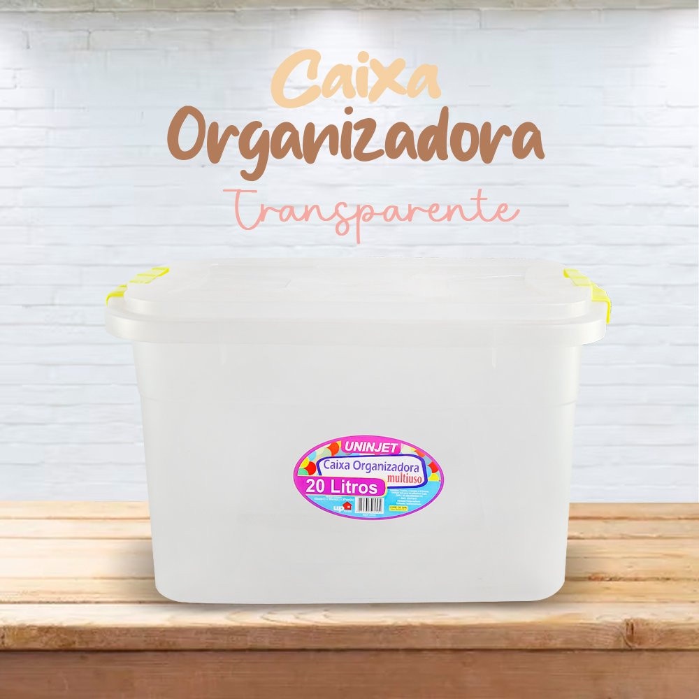 Caixa Organizadora Multiuso Transparente De Litros Shopee Brasil