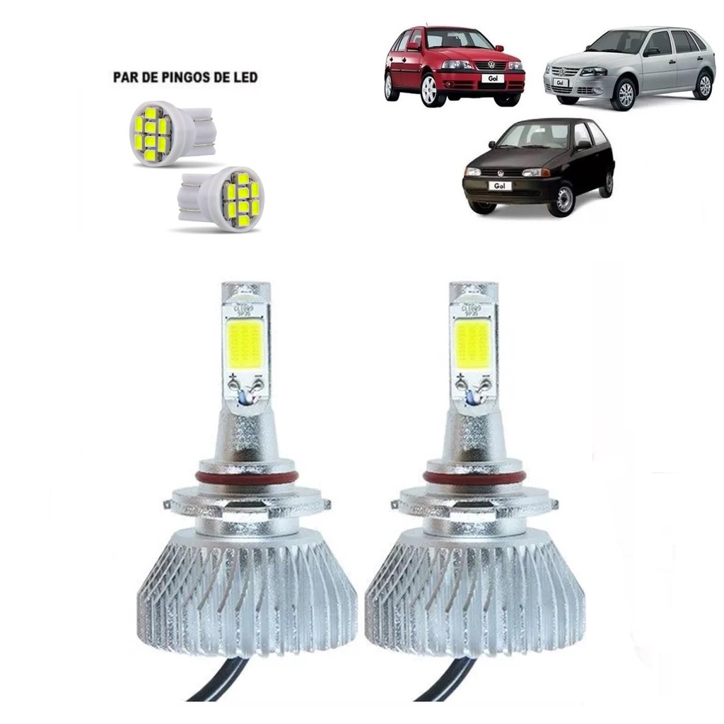 Kit Super Led Farol De Milha E Lanterna Para Gol G2 G3 G4 Shopee Brasil