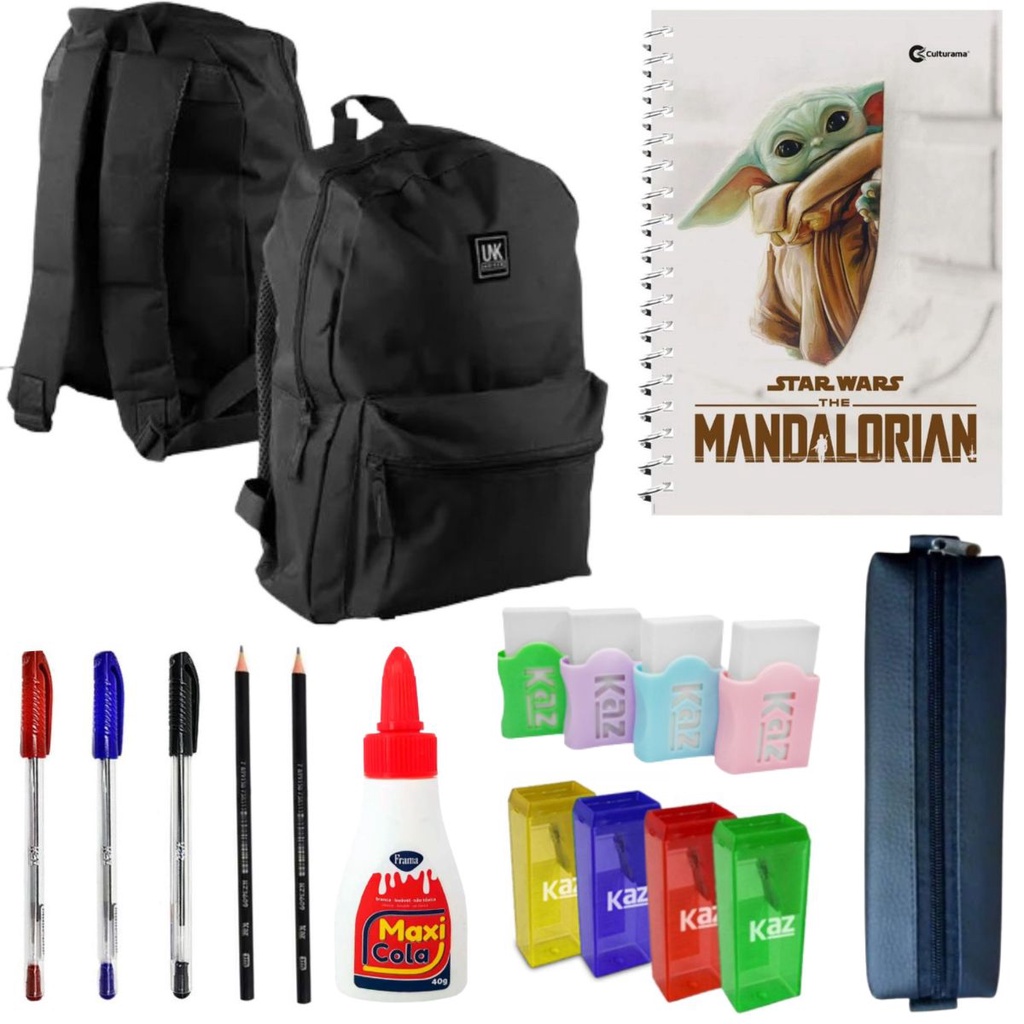 Kit Material Escolar Itens Ensino M Dio Fundamental Masculino