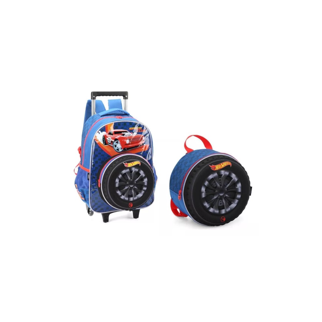 Kit Mochila Rodinha E Lancheira Hot Wheels Shopee Brasil