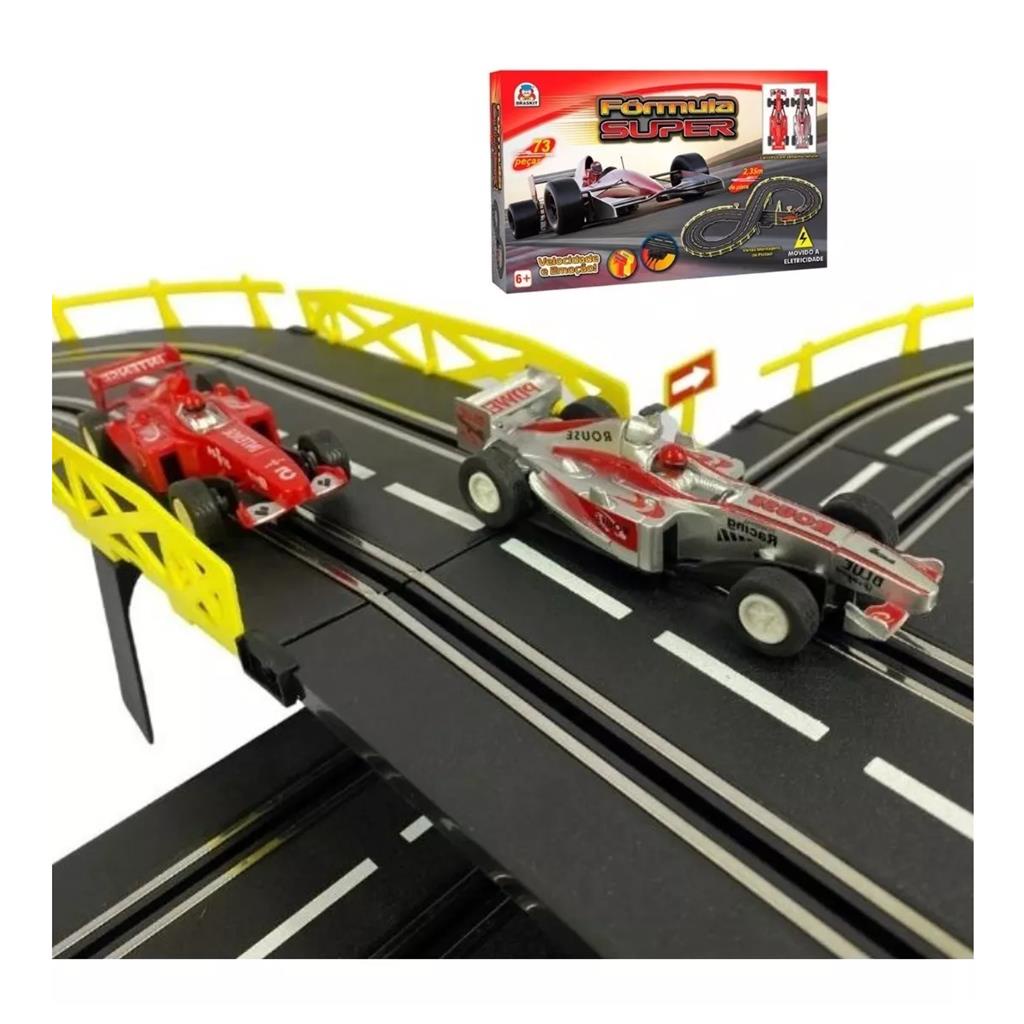 Autorama Eletrico Formula Uper Formatos Carros Braskit Shopee Brasil