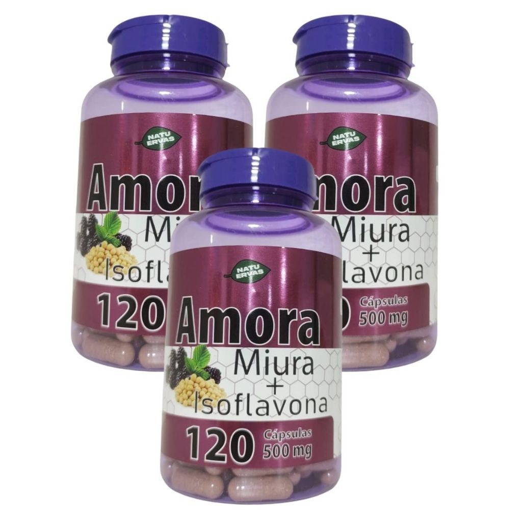 Amora Miura Isoflavona 100 Natural 120 Capsulas De 500 Mg 1 2 3