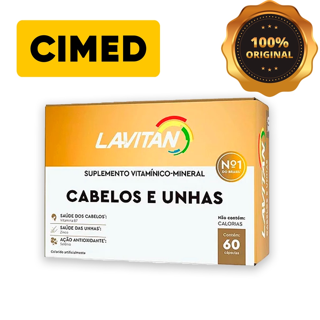 Lavitan Hair Cabelos E Unhas Cimed 60 Cápsulas Shopee Brasil