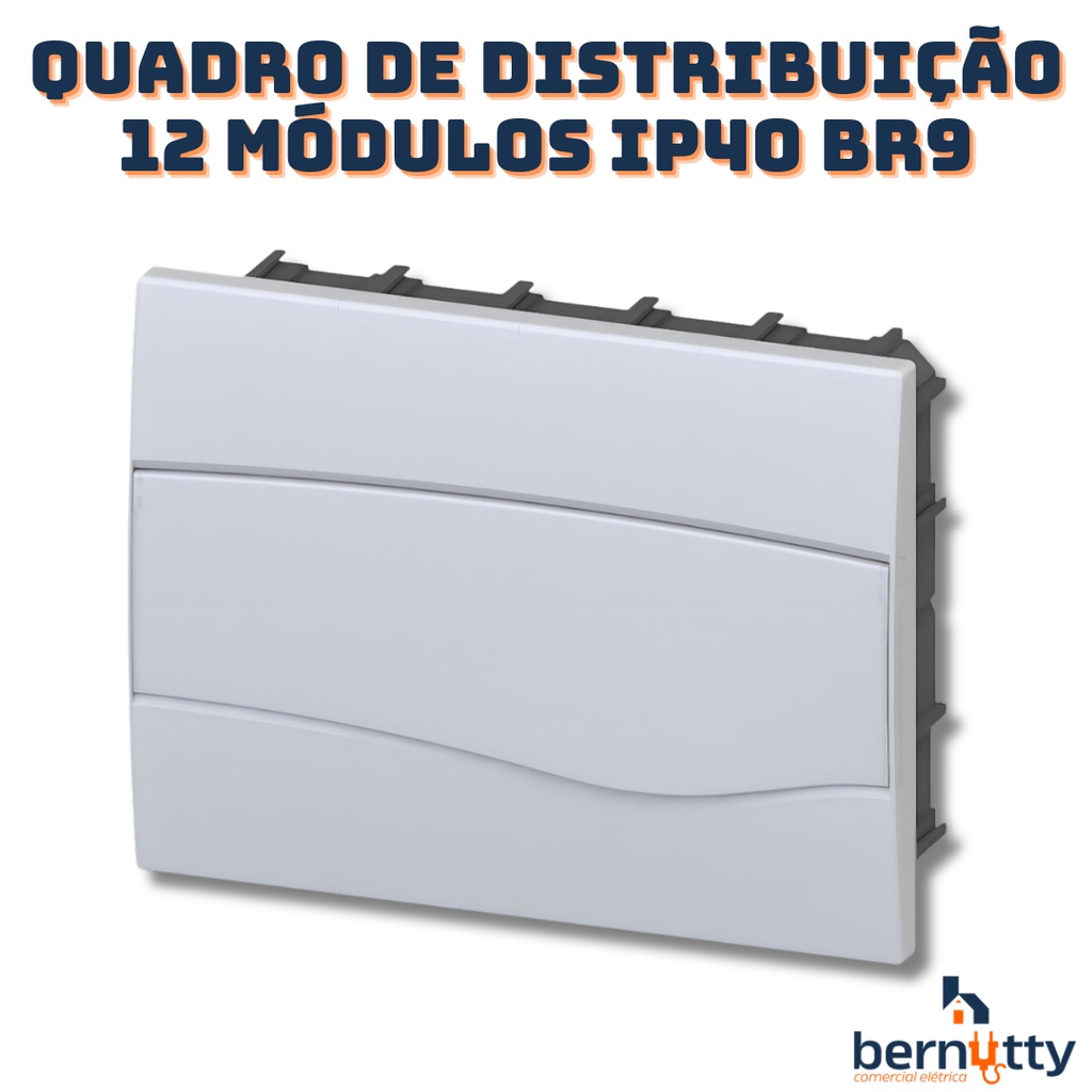 Quadro de Distribuição Centrinho Embutir 12 Disjuntores Brum Shopee