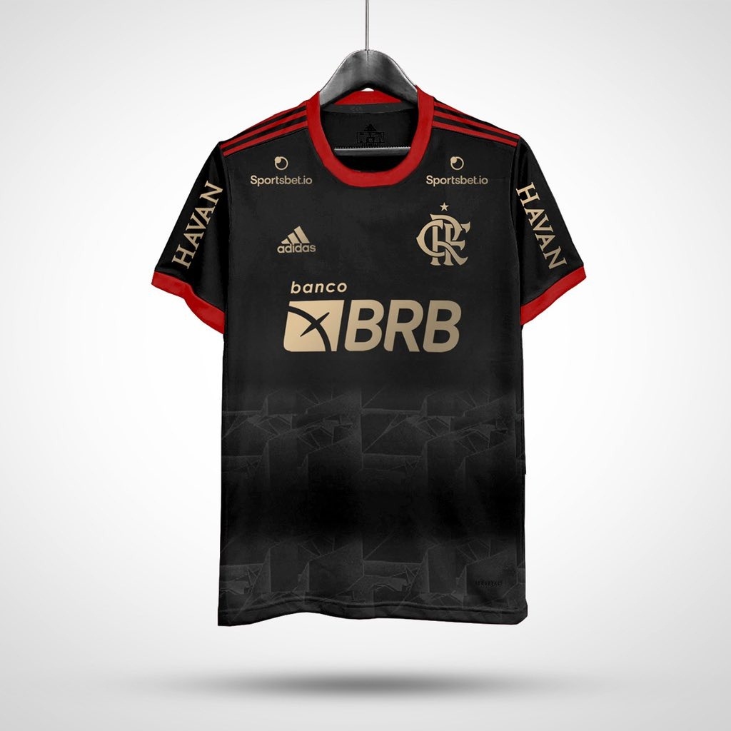 Camiseta do Flamengo Preta Dourado Manto edição especial 22 23