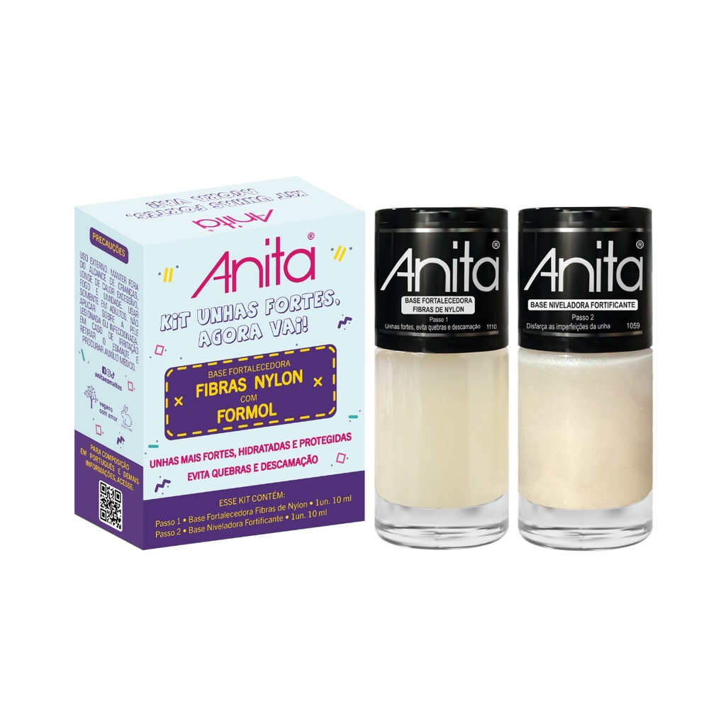 Kit Esmaltes Anita Unhas Fortes Agora Vai Tratamento Shopee Brasil