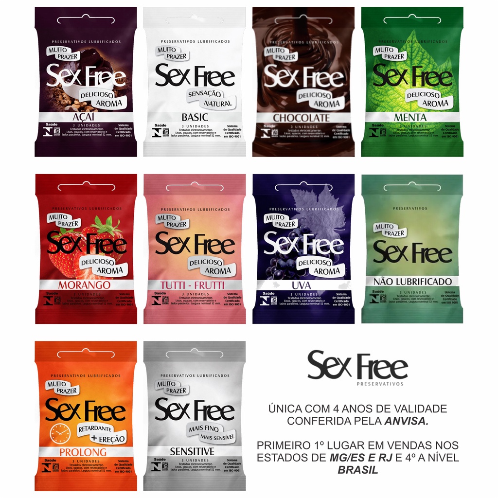 Camisinha Preservativo Sex Free Pacote 3 Unidades Shopee Brasil