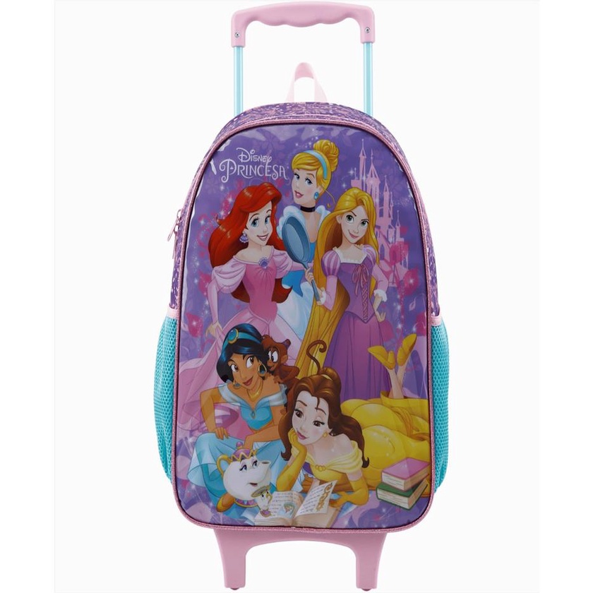 Mochila De Rodas Princesas Escolar Infantil Disney Reforcado Shopee