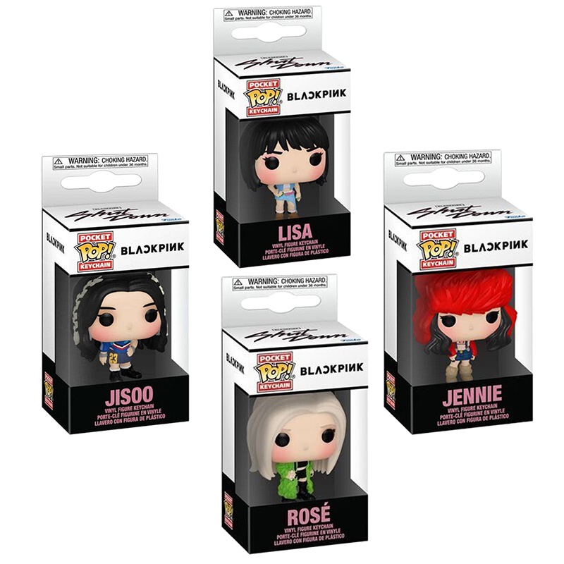 Funko Pop BLACKPINK Chaveiro Rose Jennie Jisoo Lisa Ação Figura Modelo