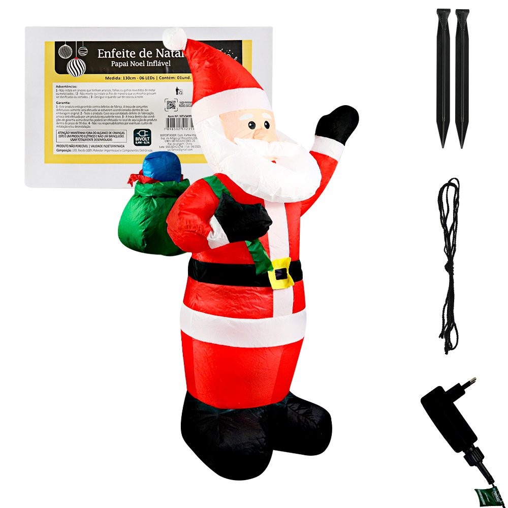 Papai Noel Infl Vel Natal Decora O Natalina Boneco Evento M