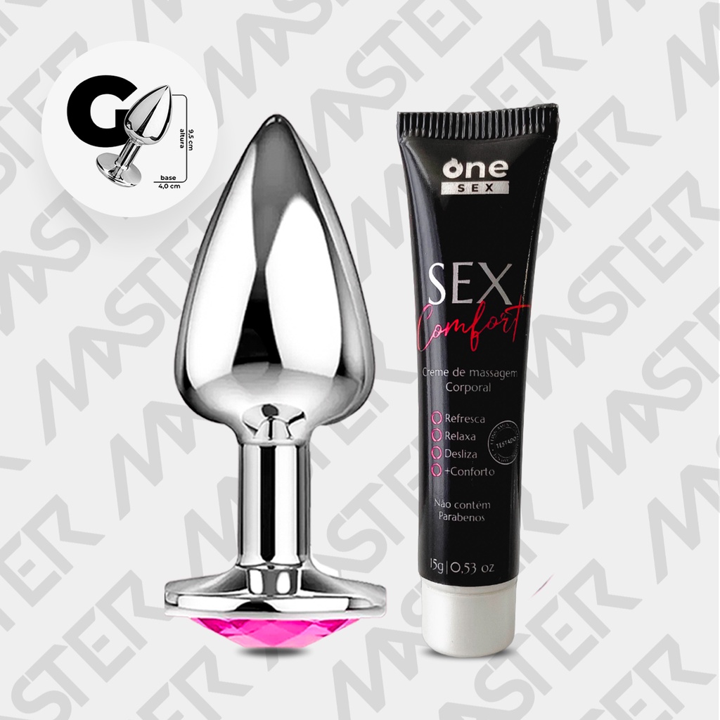 Kit Avançado Plug Anal Grande Tamanho G Gel Dessensibilizante Anal