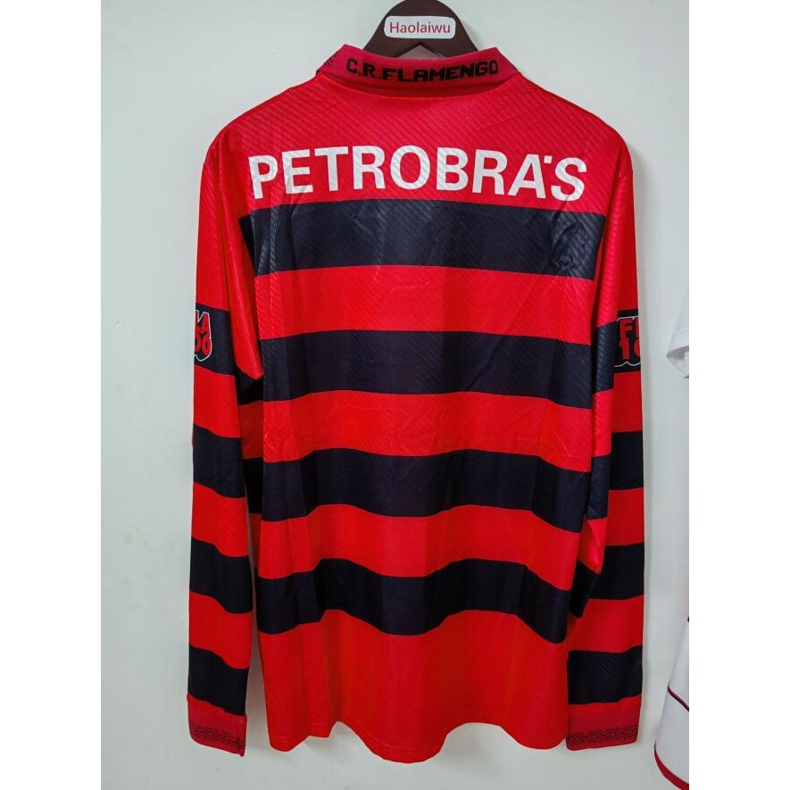 94 95 FLMG Flamengo Vintage Classic Manga Longa 1994 Camisa Vermelha