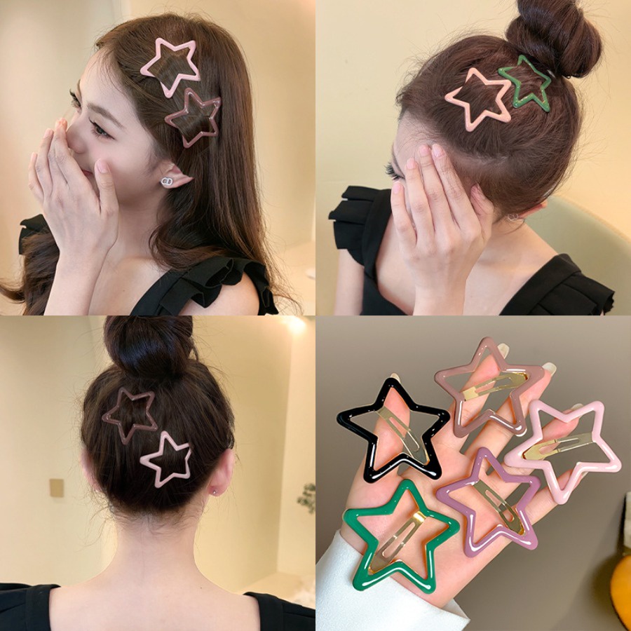 P S Set Liga Estrela De Cinco Pontas Grampo De Cabelo Cm Grande