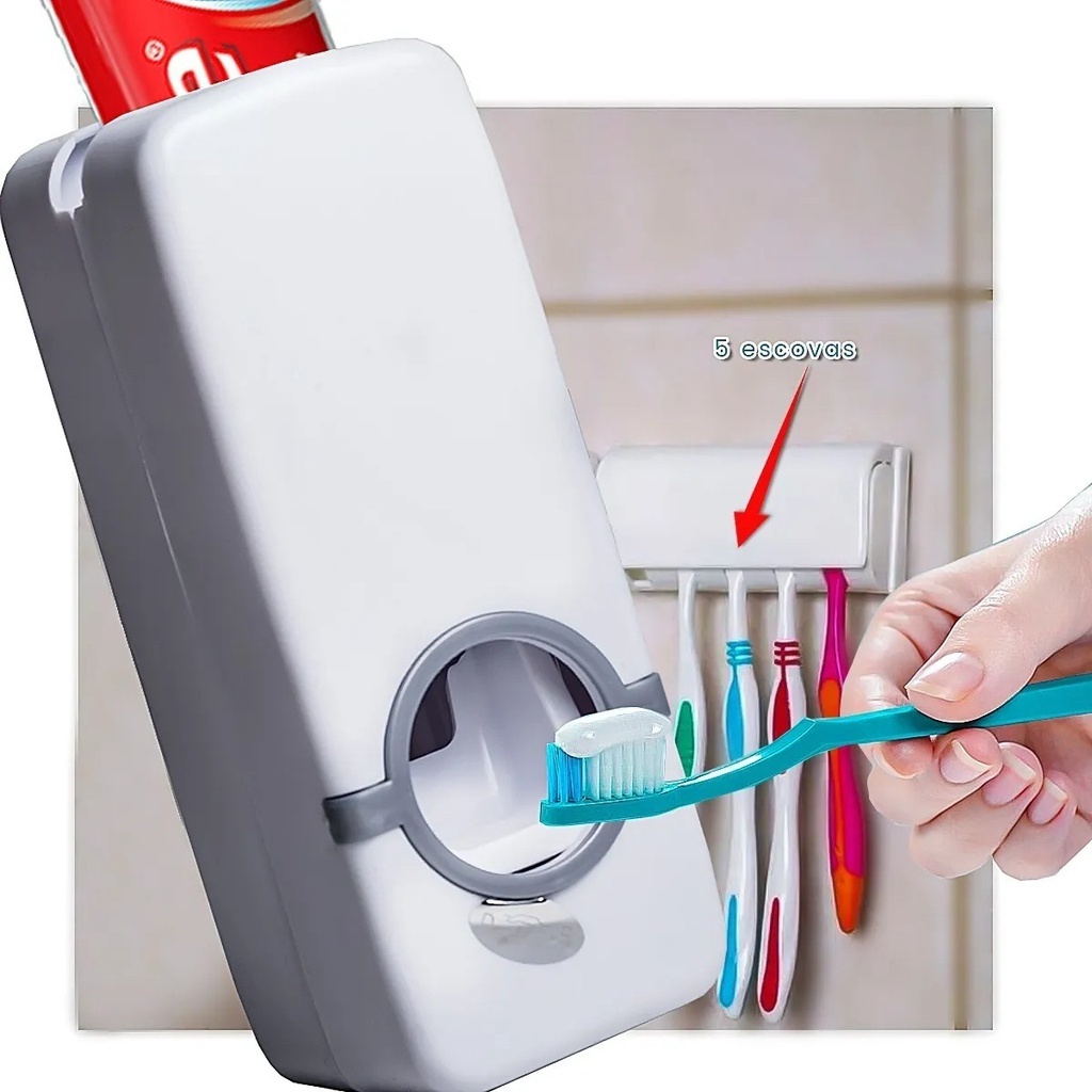 Dispenser Aplicador Creme Dental Automatico Pasta Dente Suporte Escovas