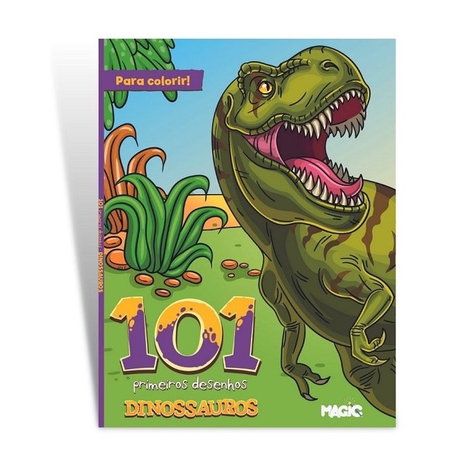 Livro Infantil Primeiros Desenhos Para Colorir Dinossauros Shopee