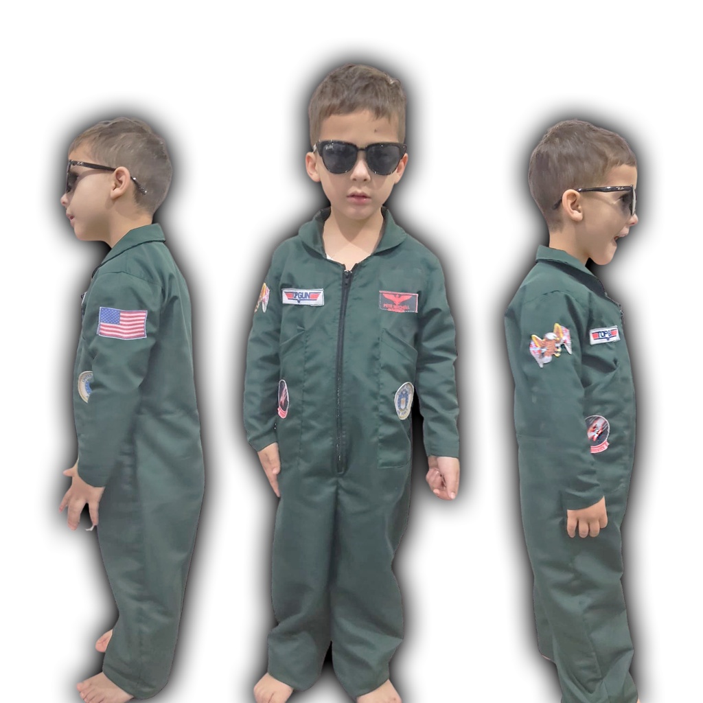 Fantasia Infantil Piloto De Avi O Ca A Top Gun Aviador Shopee Brasil