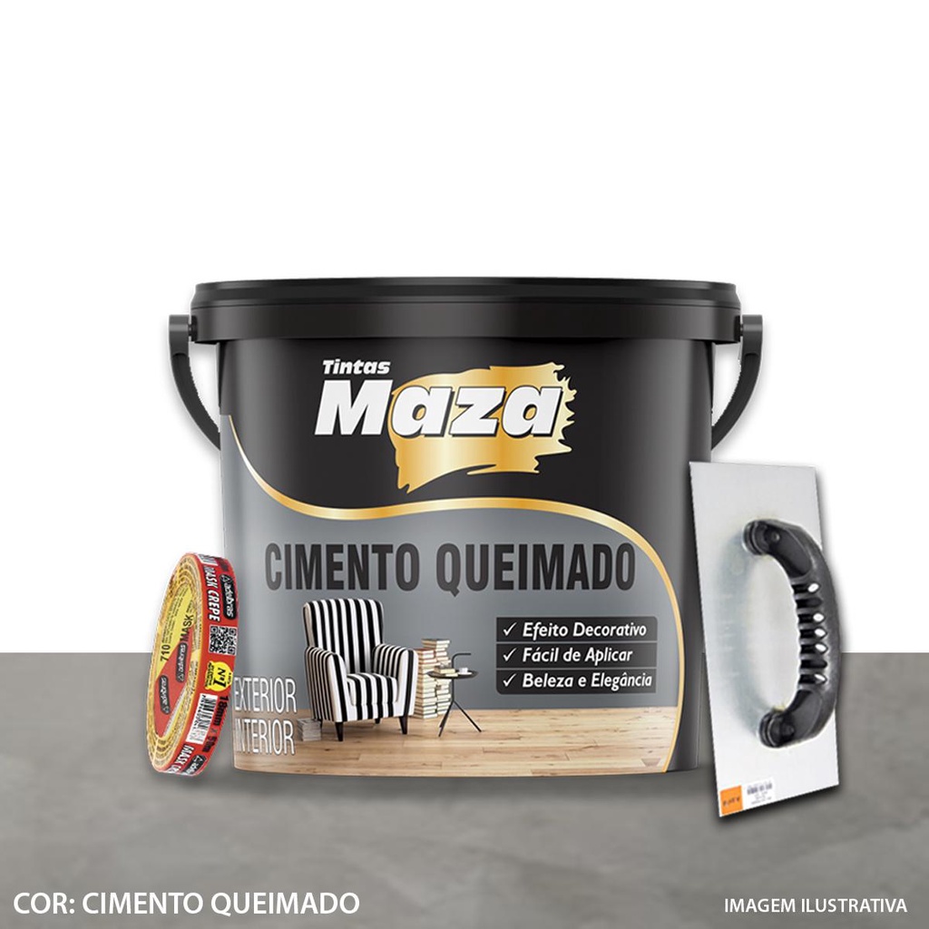 Kit Revestimento Cimento Queimado Maza Kg Shopee Brasil