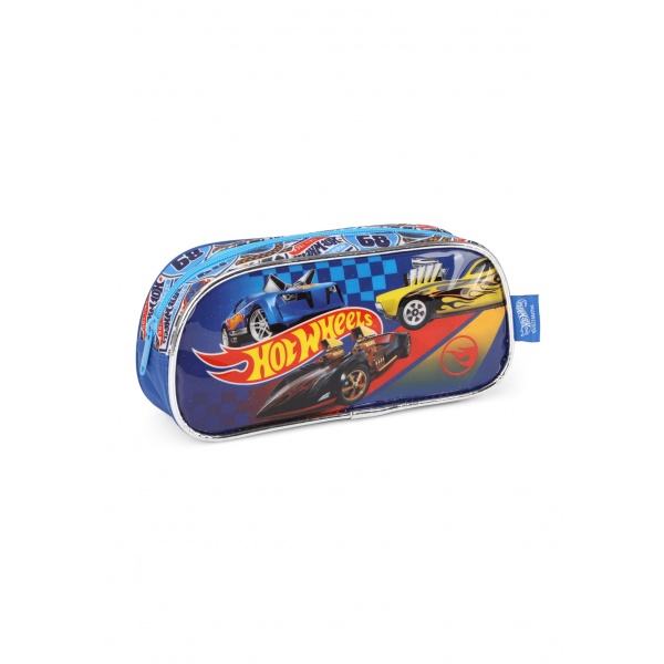 Estojo Escolar Infantil Simples Hot Wheels Azul Luxcel Shopee Brasil