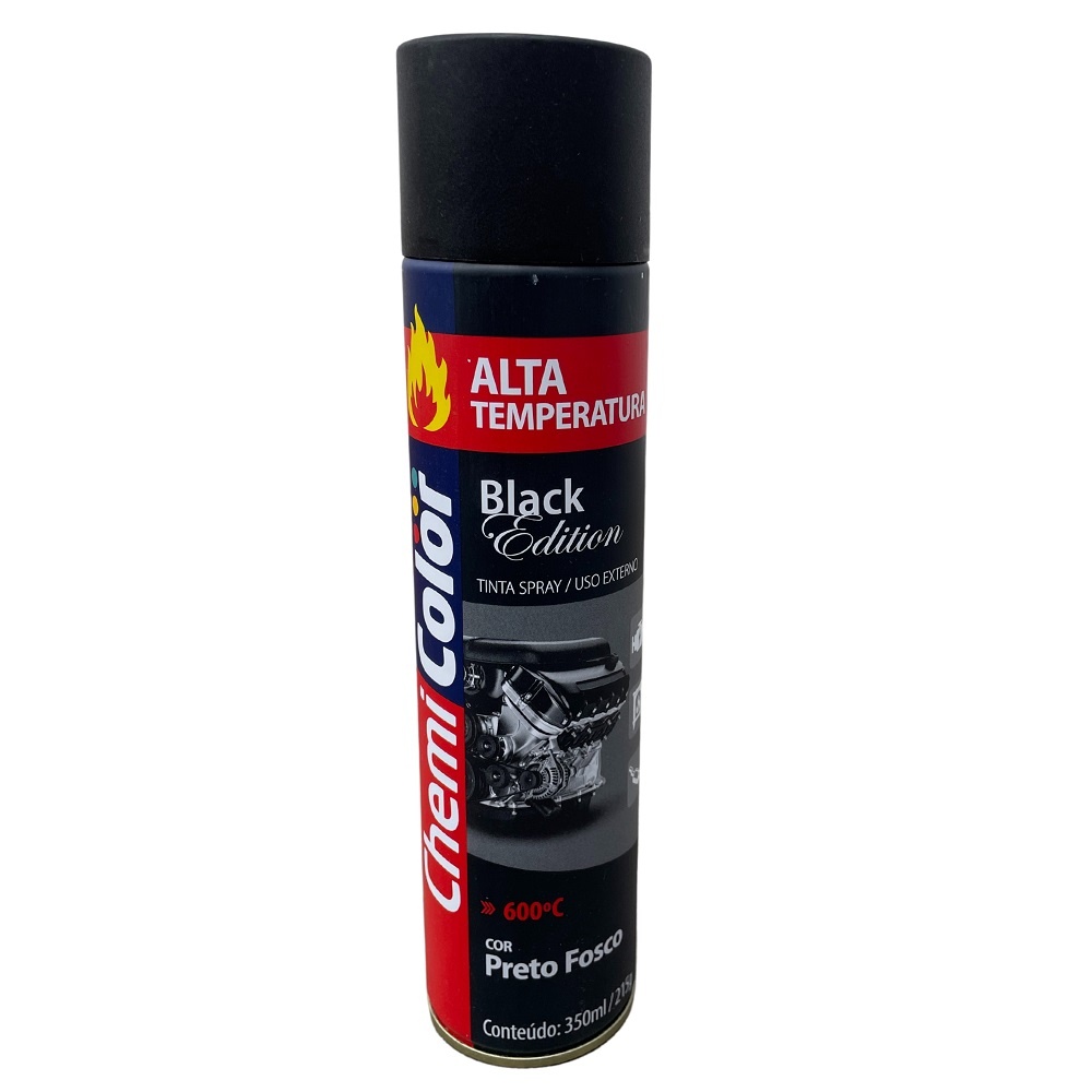 SPRAY ALTA TEMPERATURA PRETO FOSCO 350ml CHEMICOLOR Shopee Brasil