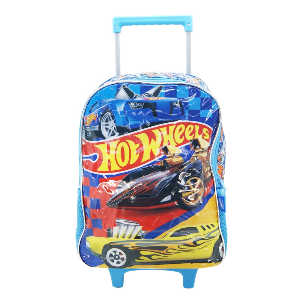 Mochila Escolar Rodinhas Hot Wheels Azul Luxcel Shopee Brasil