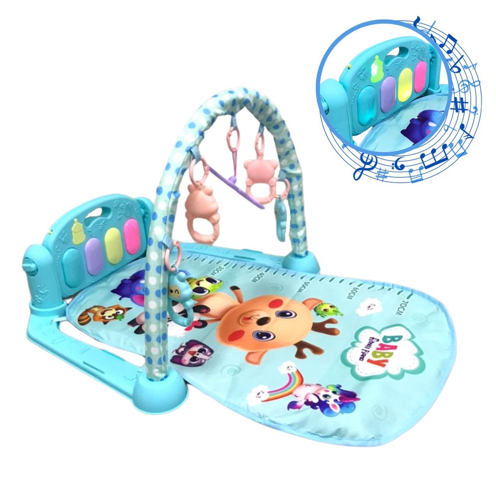 Tapete Musical Infantil Azul Mobile Piano Importway Bw Az Shopee Brasil