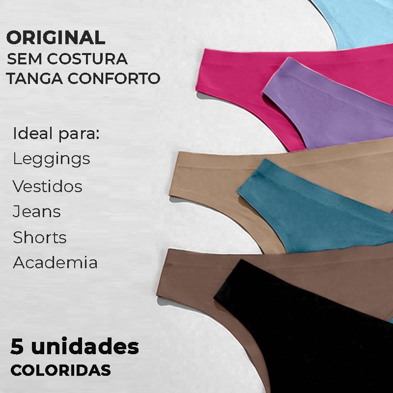Kit Calcinhas Sem Costura Corte a Laser Não Marca Lingerie Fio Dental