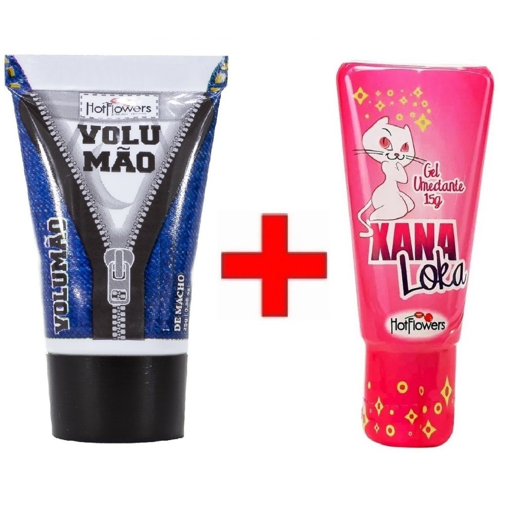 Kit Casal Volumao Gel Xana Loka Gel Lubrificante Hotflowers Sex Shop