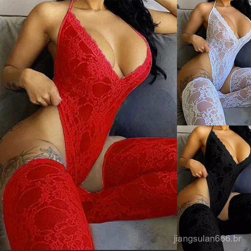 Traje De Lingerie Er Tica Sexy Renda Roupa Feminina Noite Sem