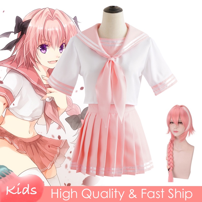 Fate Apocrypha Grand Order Astolfo Cosplay Traje De Marinheiro Rosa Jk