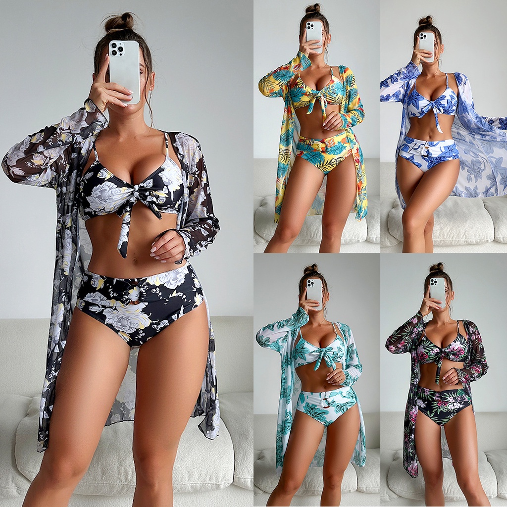 2024 Nova moda sexy high end impressão multicolor BIKINI roupa de banho