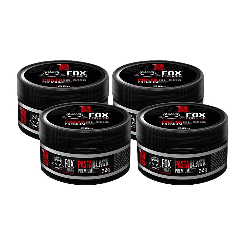 Pasta Cera Creme Modelador Fixador PREMIUM BLACK 80g FOX FOR MEN 04