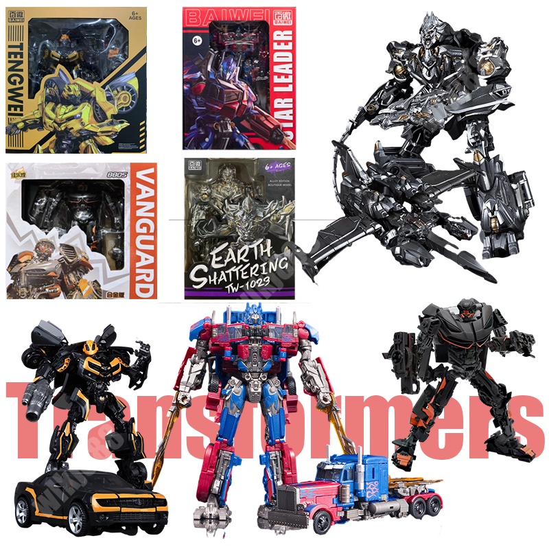Transformadores Hot Rod Bumblebee Optimus Prime Megatron Ação Figura Brinquedos Móveis Liga