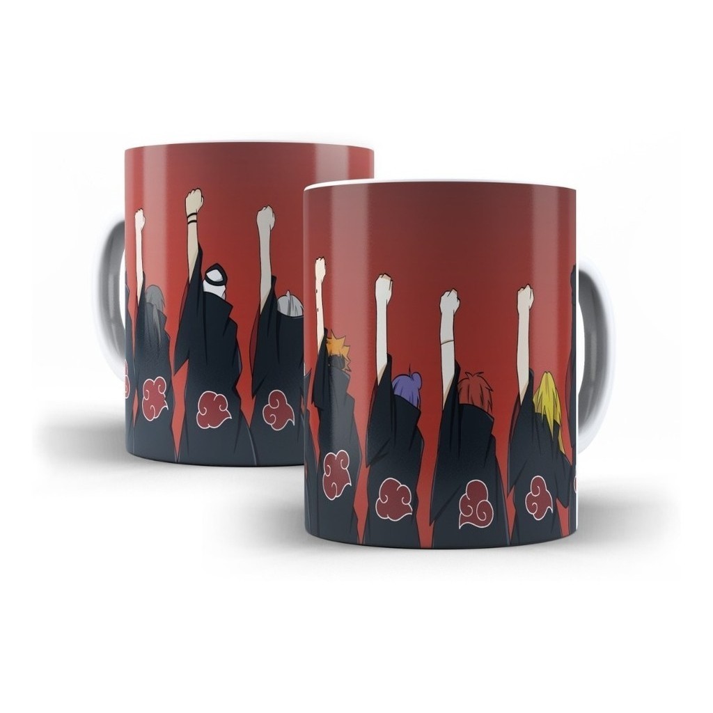 Caneca Membros Akatsuki Anime Naruto Oferta Shopee Brasil