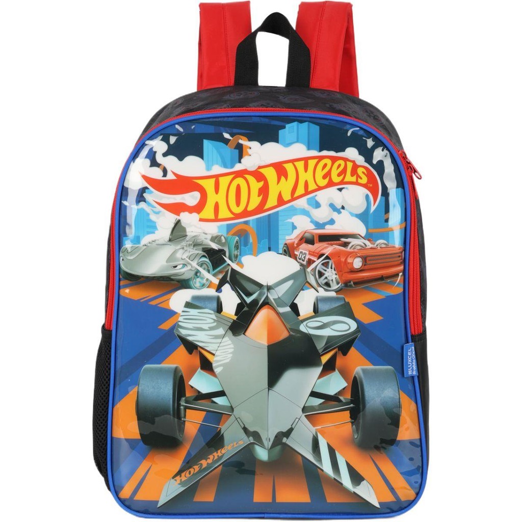 Mochila De Costa Hot Wheels Carro Juvenil Escolar Corrida Shopee Brasil