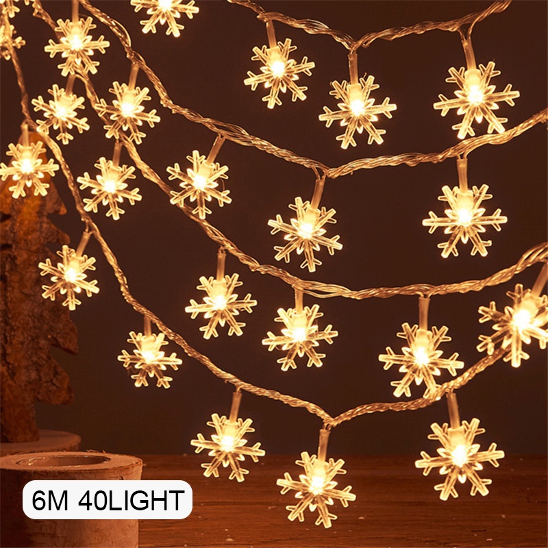 Metros Snowflake Led String Lights Waterproof Curtain Lights Festa De