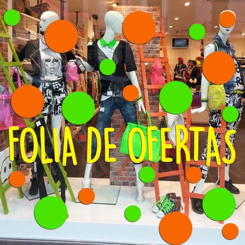 Adesivo Decorativo Vitrine Carnaval Folia Ofertas Bolinhas Shopee Brasil