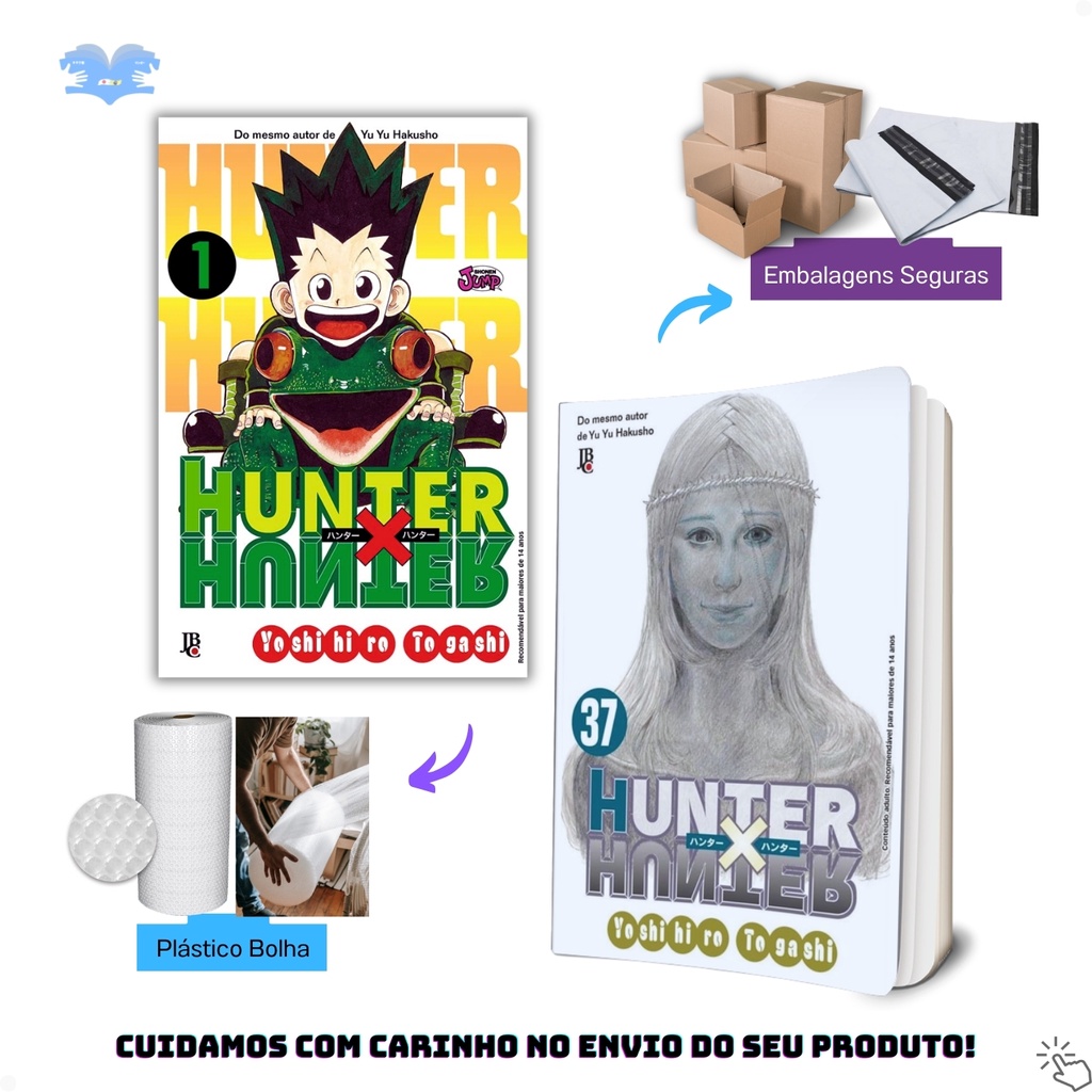 Hunter X Hunter Mangá Volume 1 Ao 37 Coleção Completa em Português