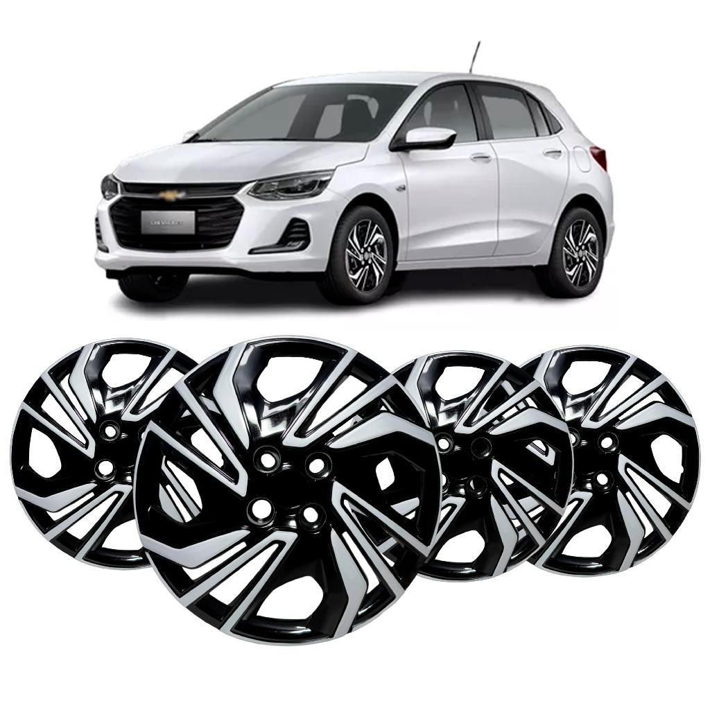 Kit Calota Roda Aro Cubo Padrao Chevrolet Onix A