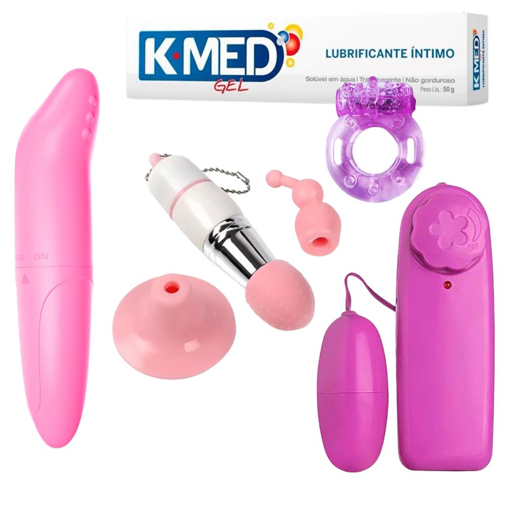 Kit Sex Shop Vibrador Feminino Cabecas Vibro Golfinho Vibra