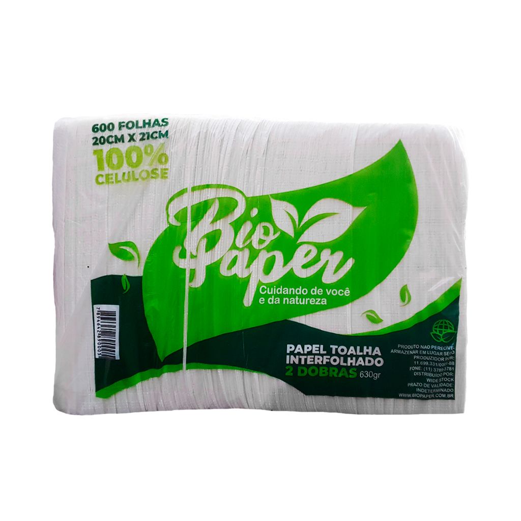 Papel Toalha Interfolhado Dobras X Cm Folhas Biopaper