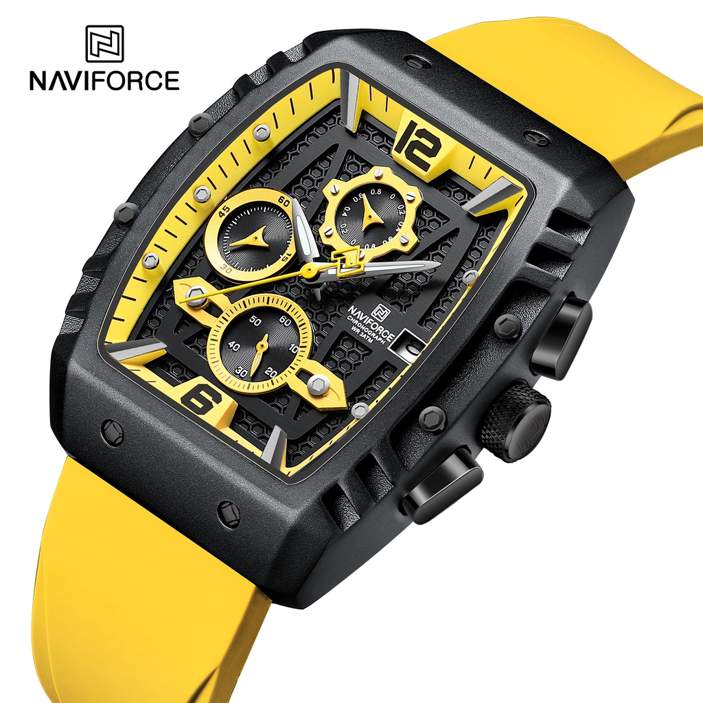 Naviforce Homens Calend Rio Esportivo Original Marca Cron Grafo