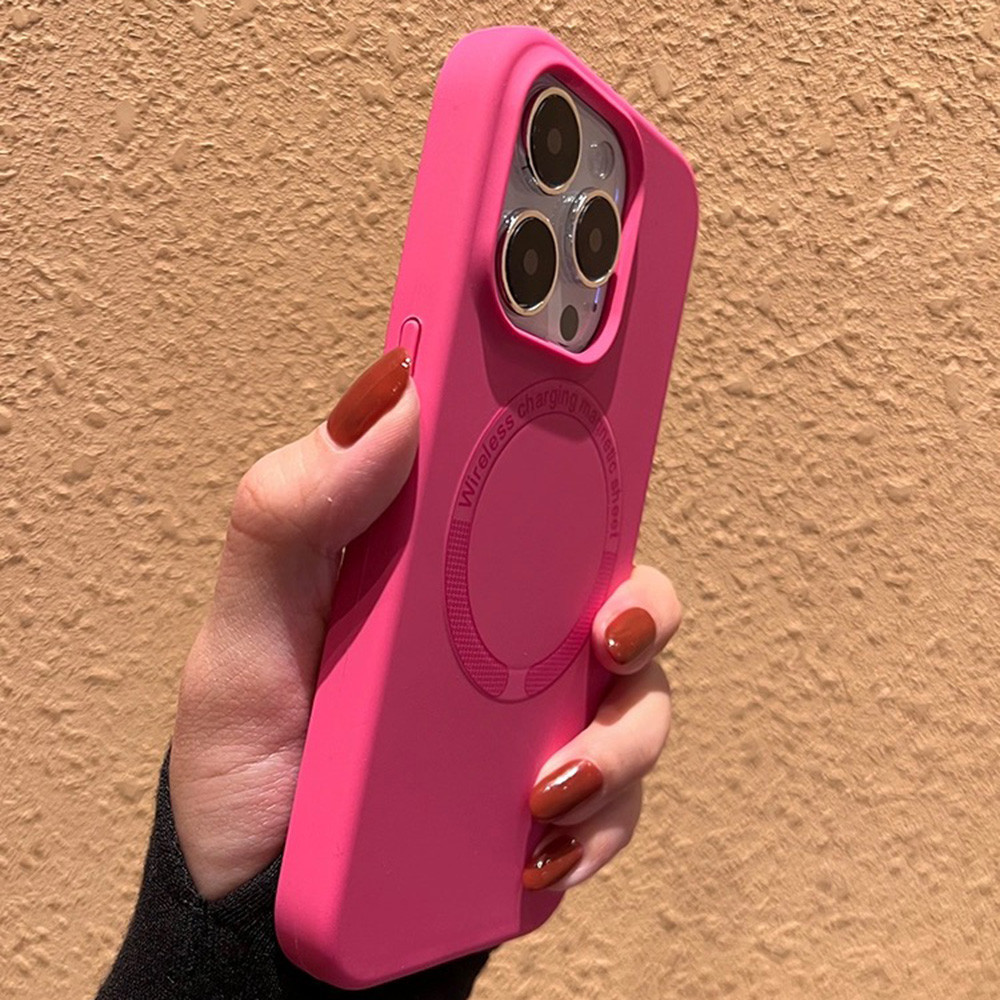 Capa Magn Tica De Silicone L Quido Em P De Areia Para Iphone Pro