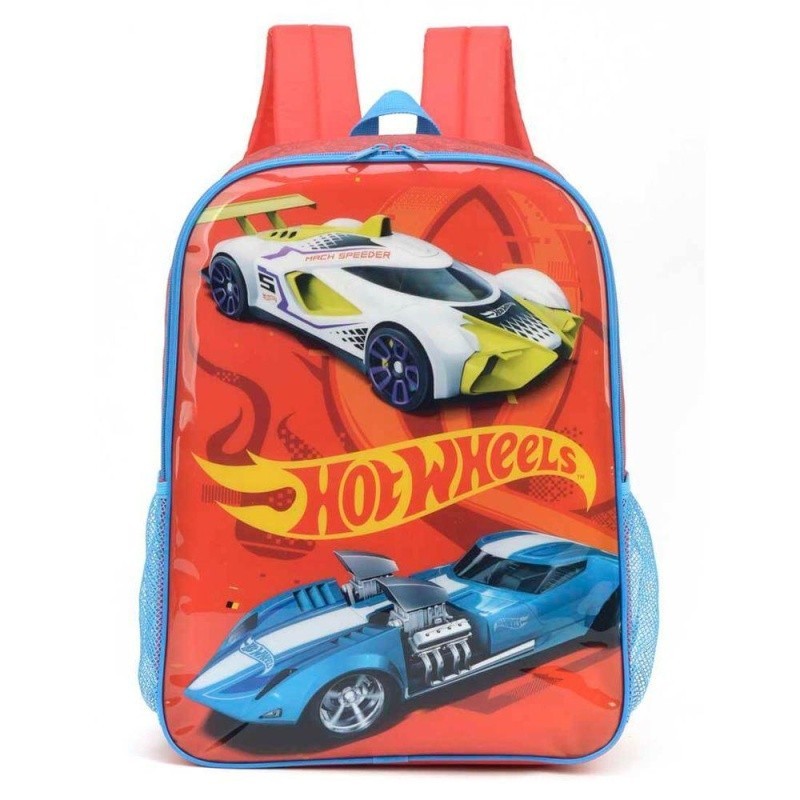 Mochila De Costas Infantil Hot Wheels Laranja Original Shopee Brasil
