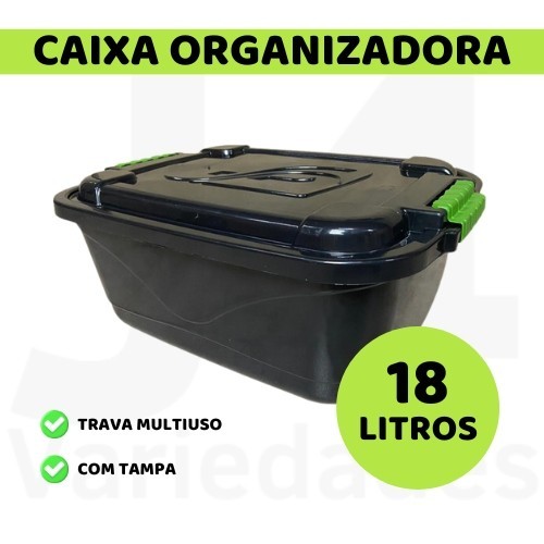 Caixa Organizadora Litros C Tampa E Travas Multiuso Formplast Cesto